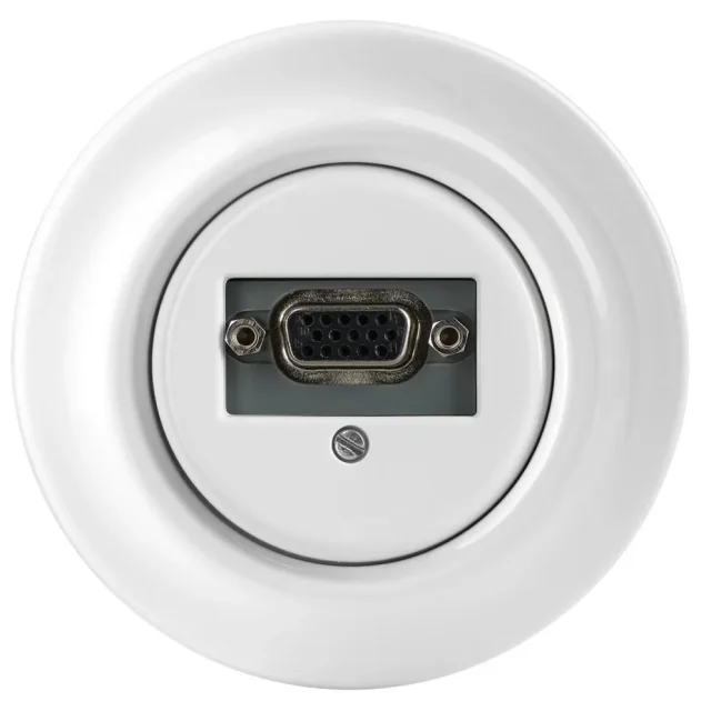 ABB Decento VGA-uttag vit, porslin