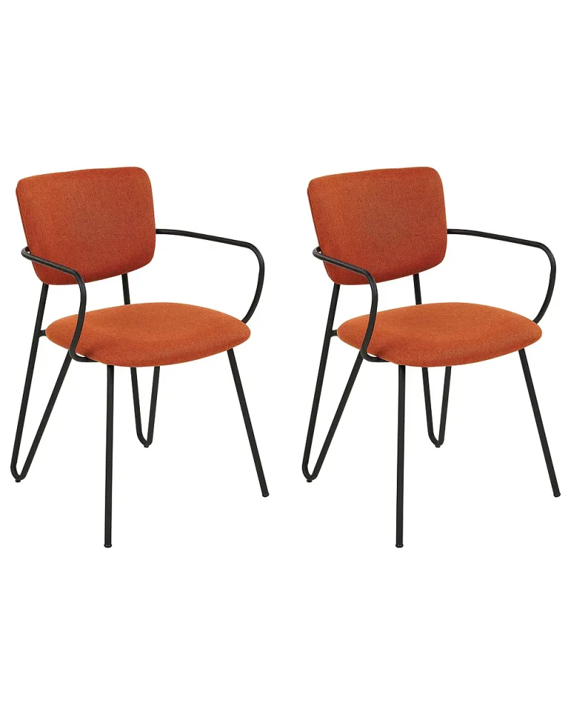 Set med 2 matstolar ELKO Orange
