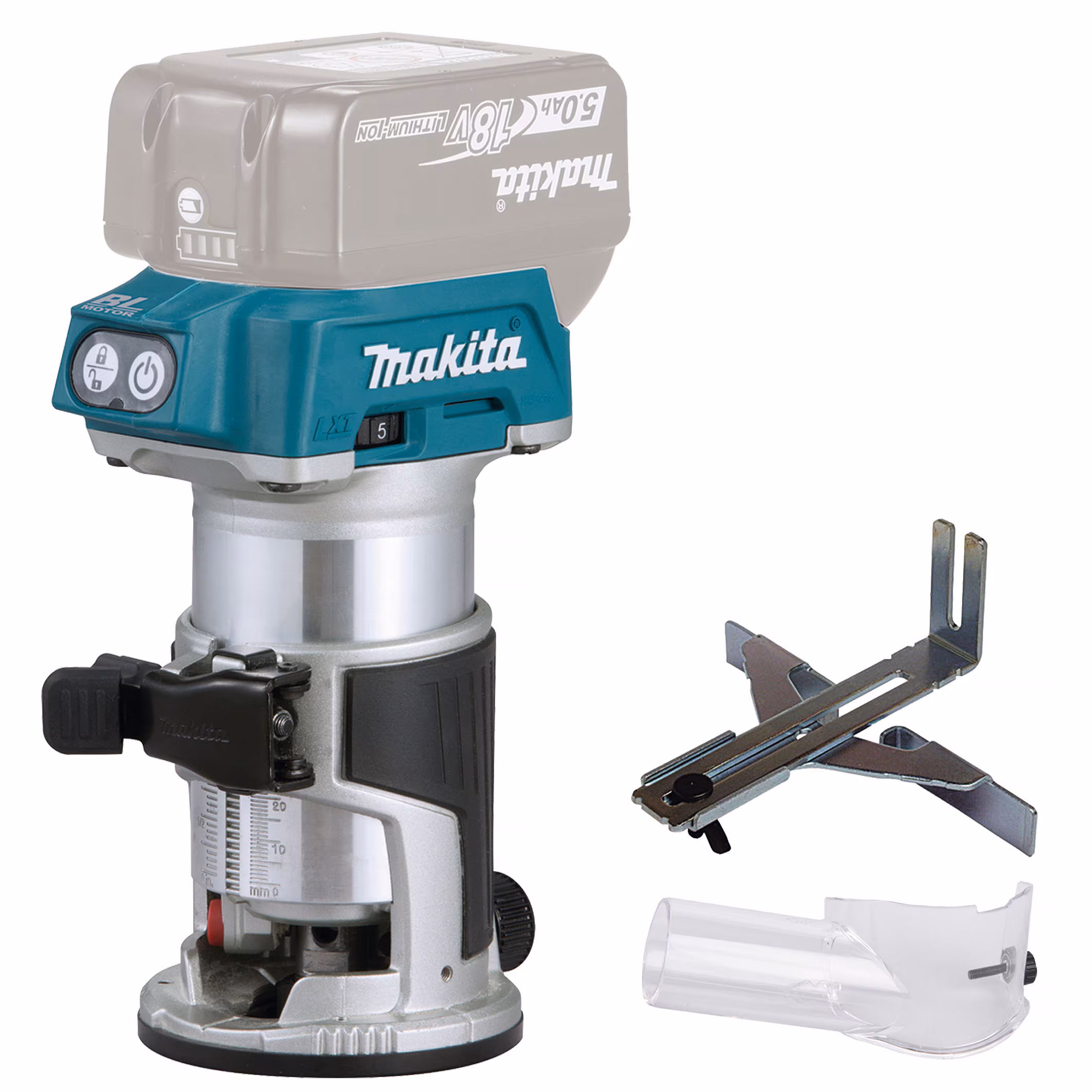 Kjøp Makita Multifres LXT DRT50Z, 6 & 8mm, uten batteri & lader