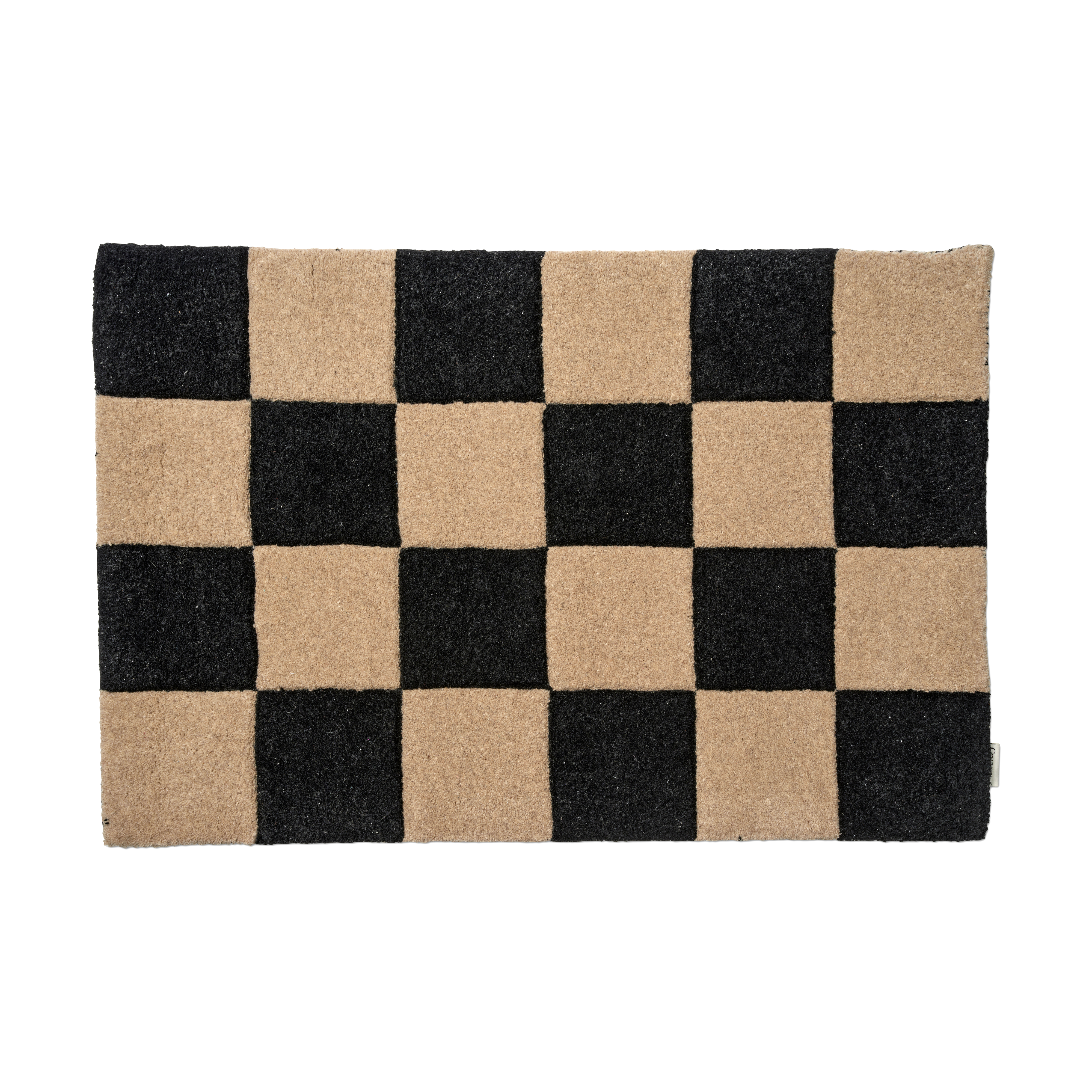 Square dörrmatta, Svart-natur, 60x90 cm