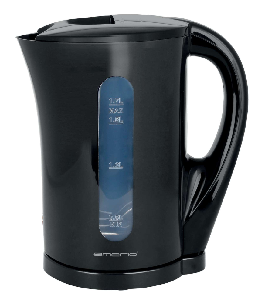 VATTENKOKARE EMERIO 1,7L SVART, WK-123483