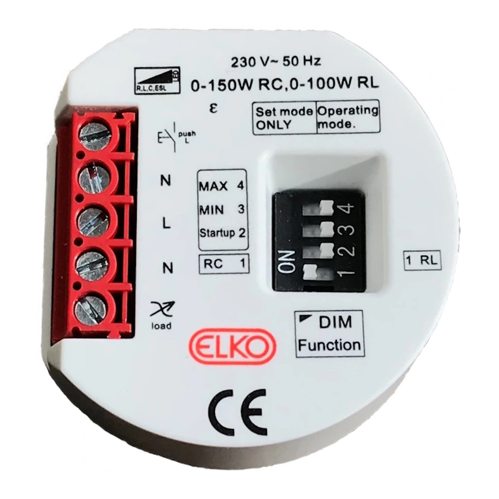 Dimmerpuck 3-Tråd LED 150W Vit Elko