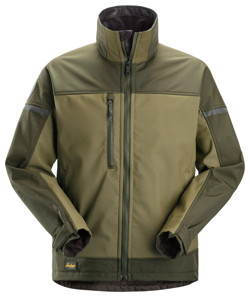JACKA SNICKERS WORKWEAR 1216 SOFTSHELL GRÖN XL, STRETCH