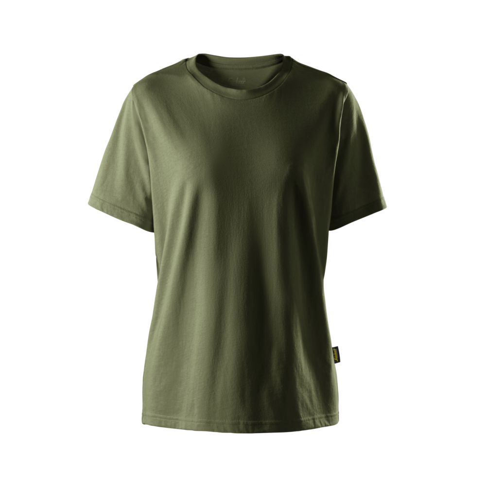 T-SHIRT KLASSISK DAM KHAKIGRÖN STL M