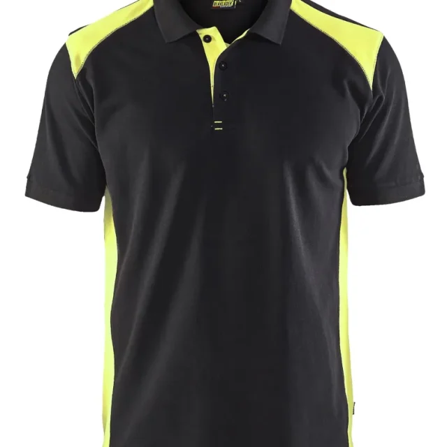 Blåkläder 332410509933XL Pikétröja svart/gul XL