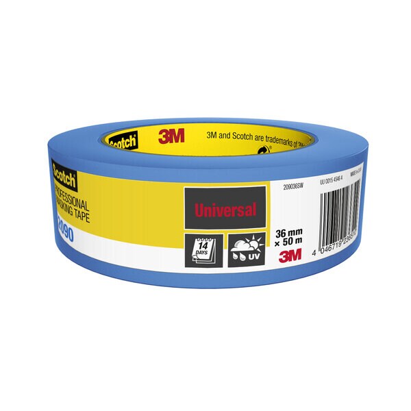 Kjøp 3M Maskeringstape 2090, blått papir, 36 mm x 50 m