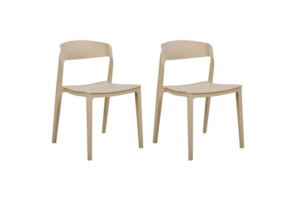 Matsalsstol Somers set om 2 Beige