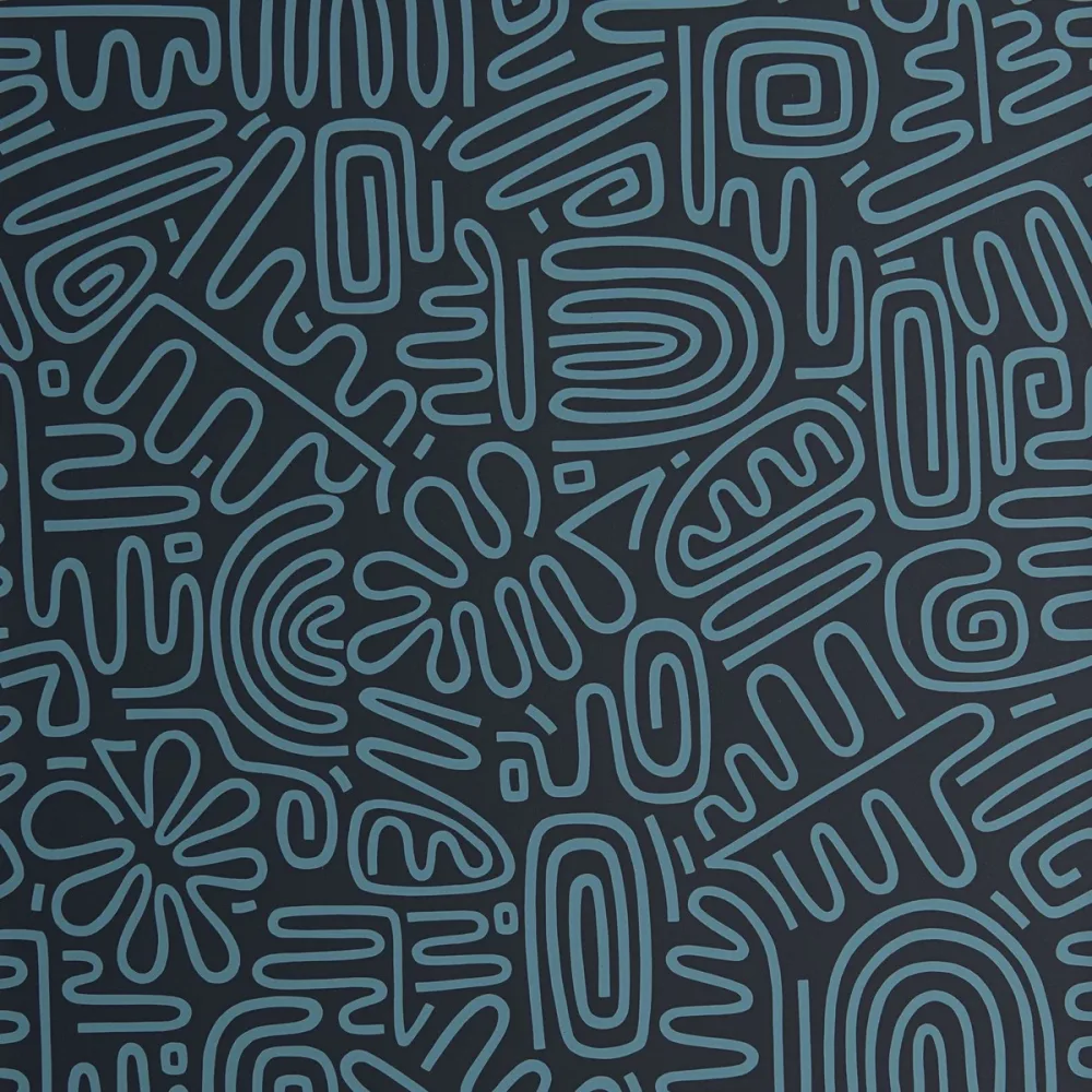 Pioneer Nazca Labyrinth Misp1334 Blå Tapet - Midbec | Stuvbutiken