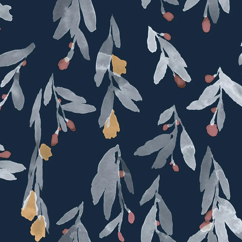Marimekko 6 Pieni Hyhma 25150 Blå Tapet - Midbec | Stuvbutiken