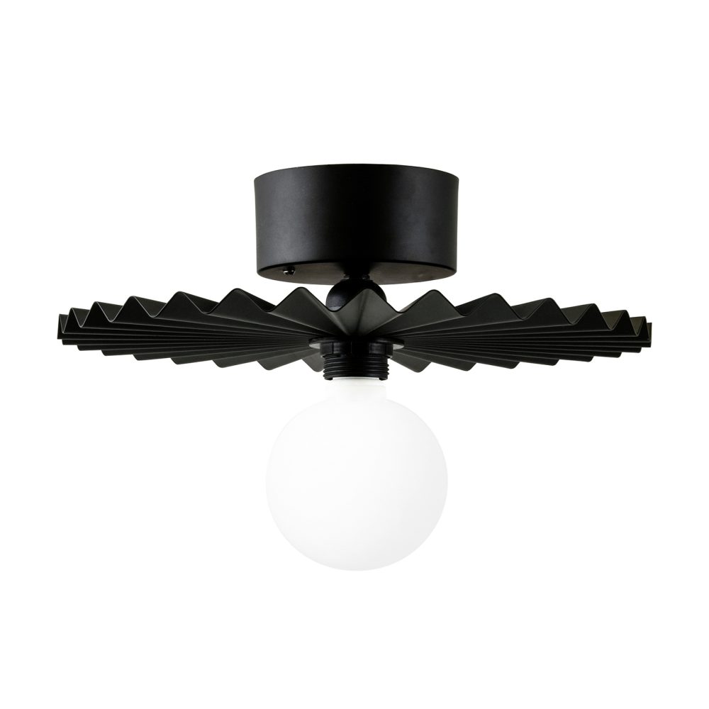 Omega plafond/vägglampa 35 cm, Svart