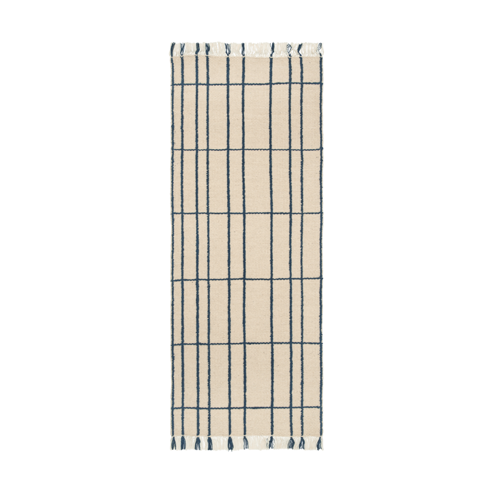 Sen matta, Parchment-indigo, 80x200 cm
