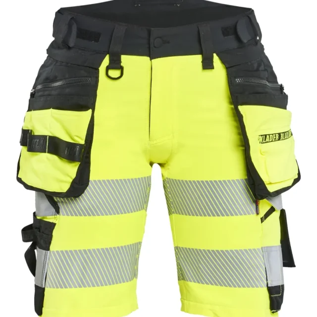 Blåkläder 702016483399C38 Shorts varsel, gul/svart C38